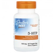 Doctor's Best, 5-HTP, 100 мг, 60 веганських капсул